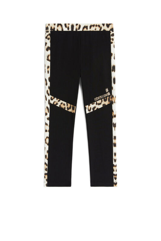 JU Leggings con inserti Leopard BLACK MJT205-JV025