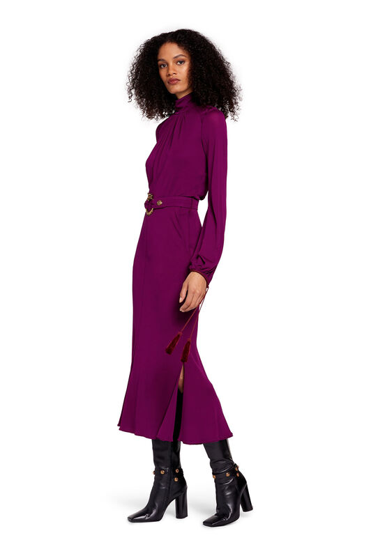 RC Belted midi dress CYCLAMEN LQT127-JJ035