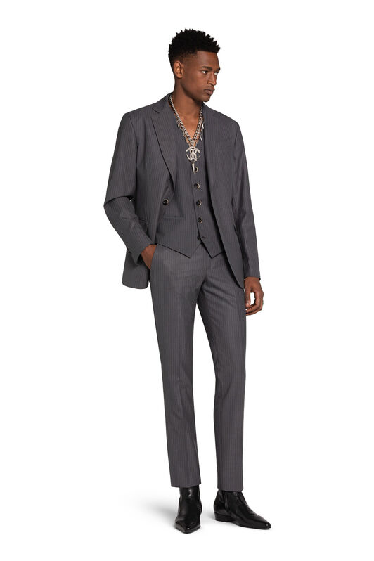 RC Pinstripe Three-Piece Suit Gray KOT40A-VW007
