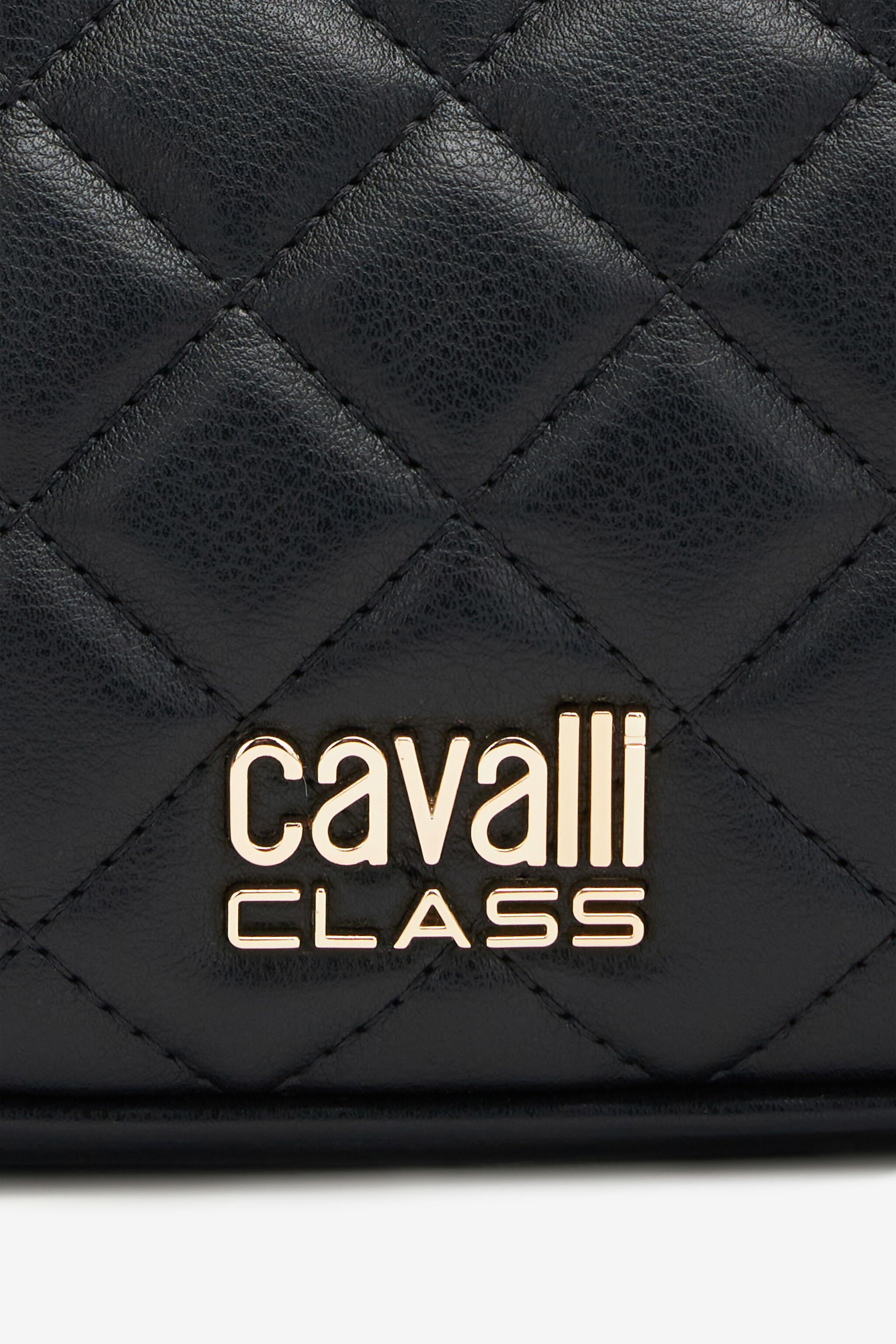 CL Borsa a spalla con impunture Cavalli Class Nero SXB01I-AB076