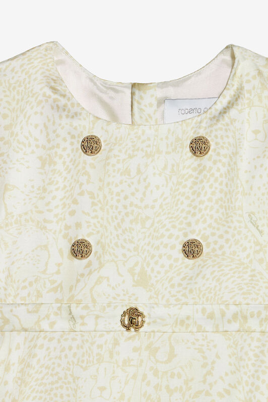 JU Dress With Cheetahs And Cheetah Skin IVORY UJT10J-6DO35