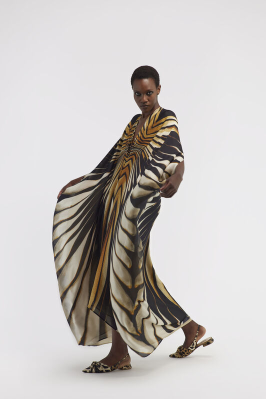 RC Kaftan with Ray of Gold print Gold RWT181-CTI12