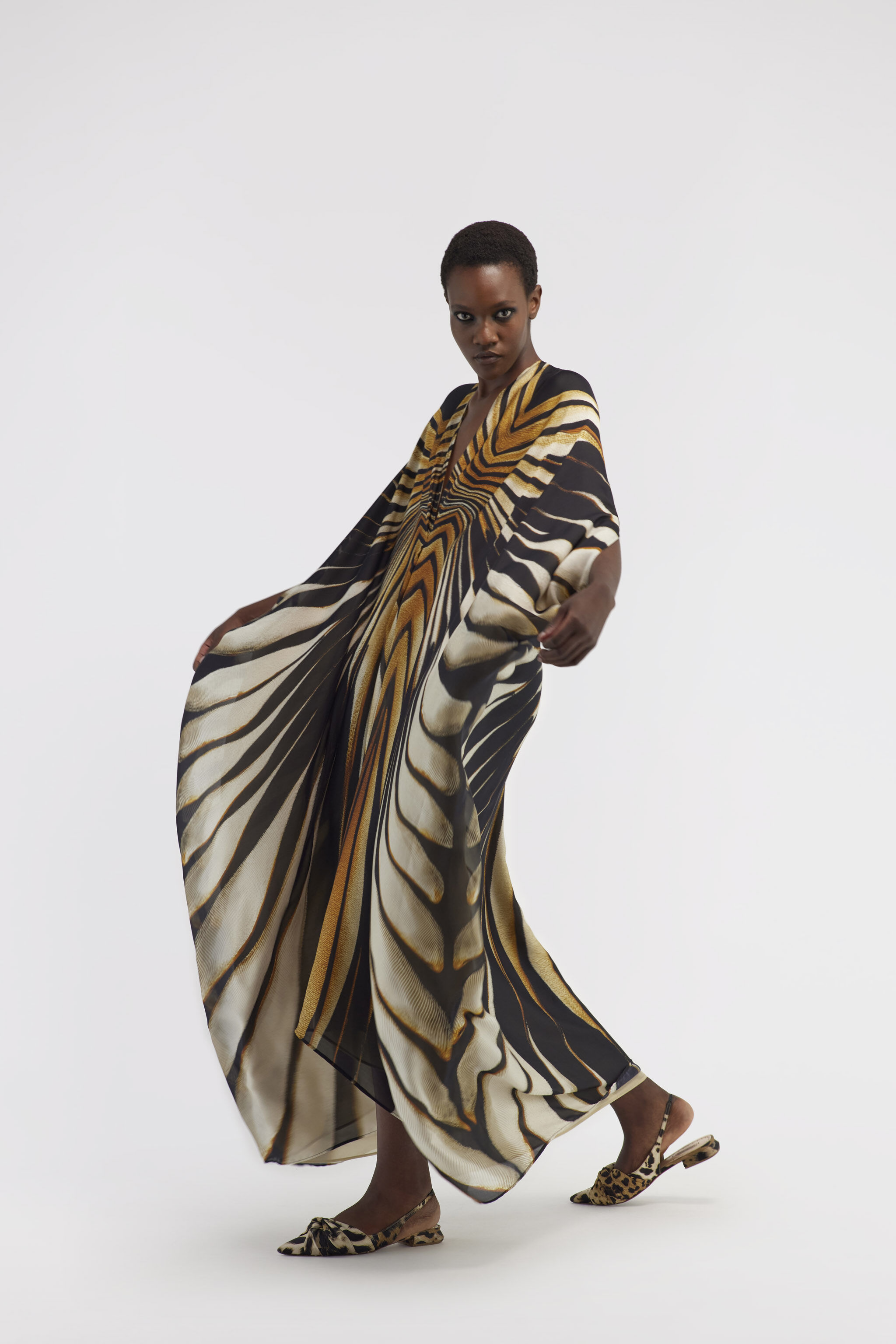RC Kaftan with Ray of Gold print Gold RWT181-CTI12