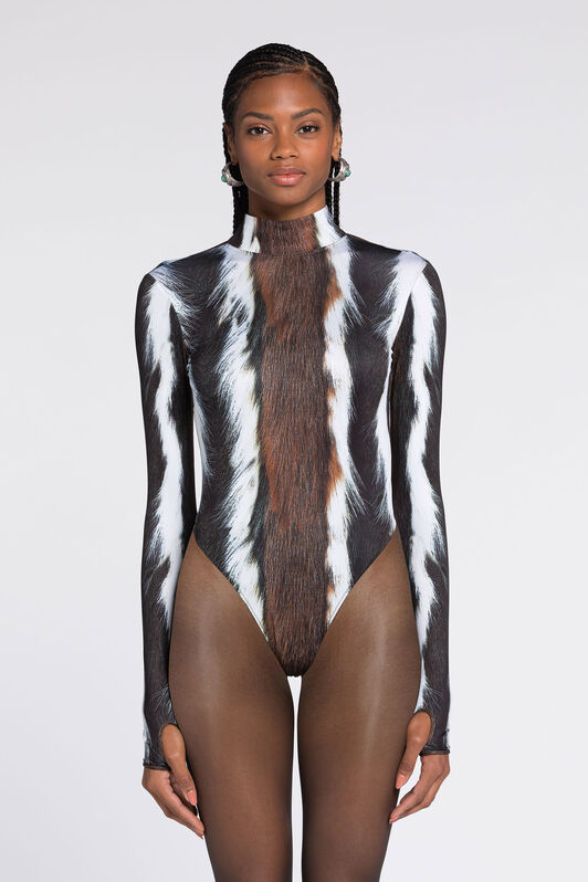 RC Animal-Print Bodysuit MULTICOLOR RKT66A-LNH05