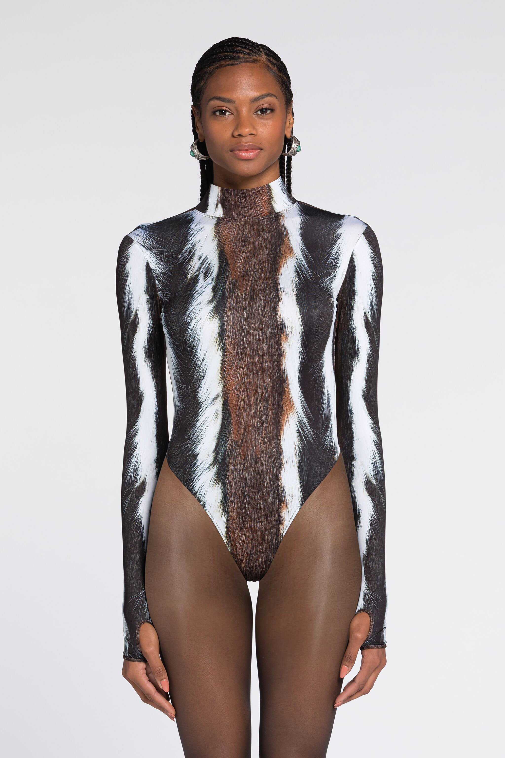 RC Animal-Print Bodysuit MULTICOLOR RKT66A-LNH05