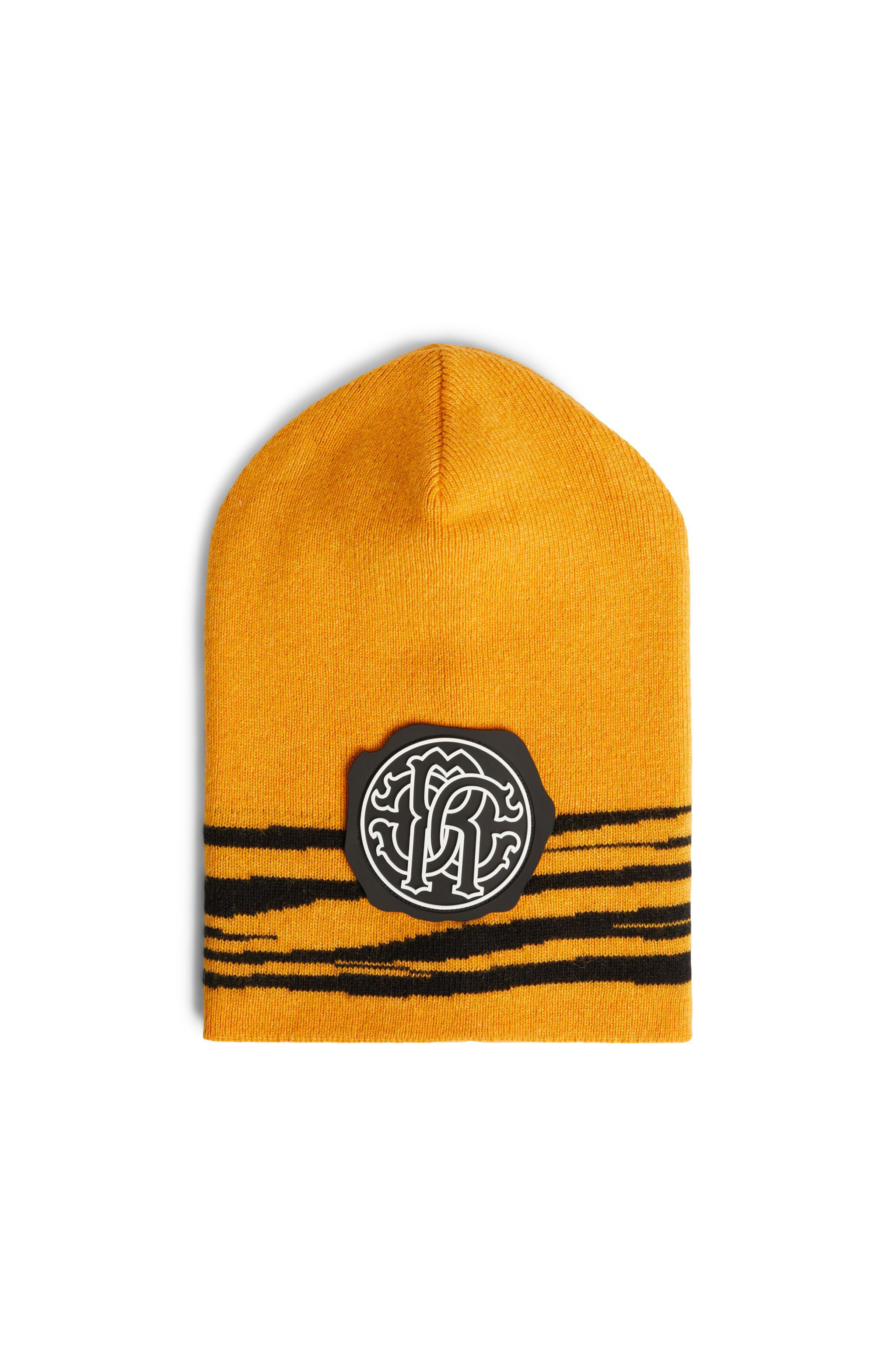 JU Monogram logo cashmere blend beanie YELLOW/BLACK JJI058-MQ033