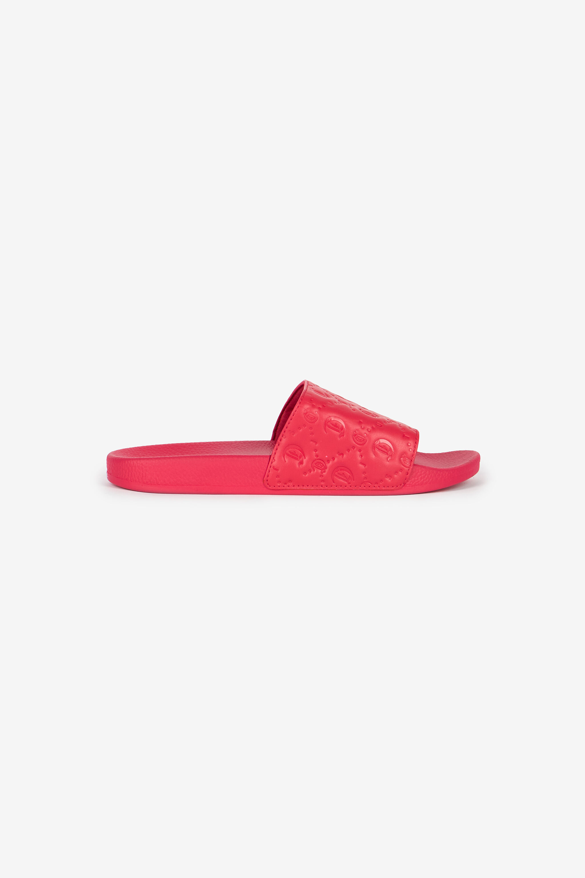 JC Sliders With Diamond Pattern And JC Monogram Fuchsia UFS045-UF367