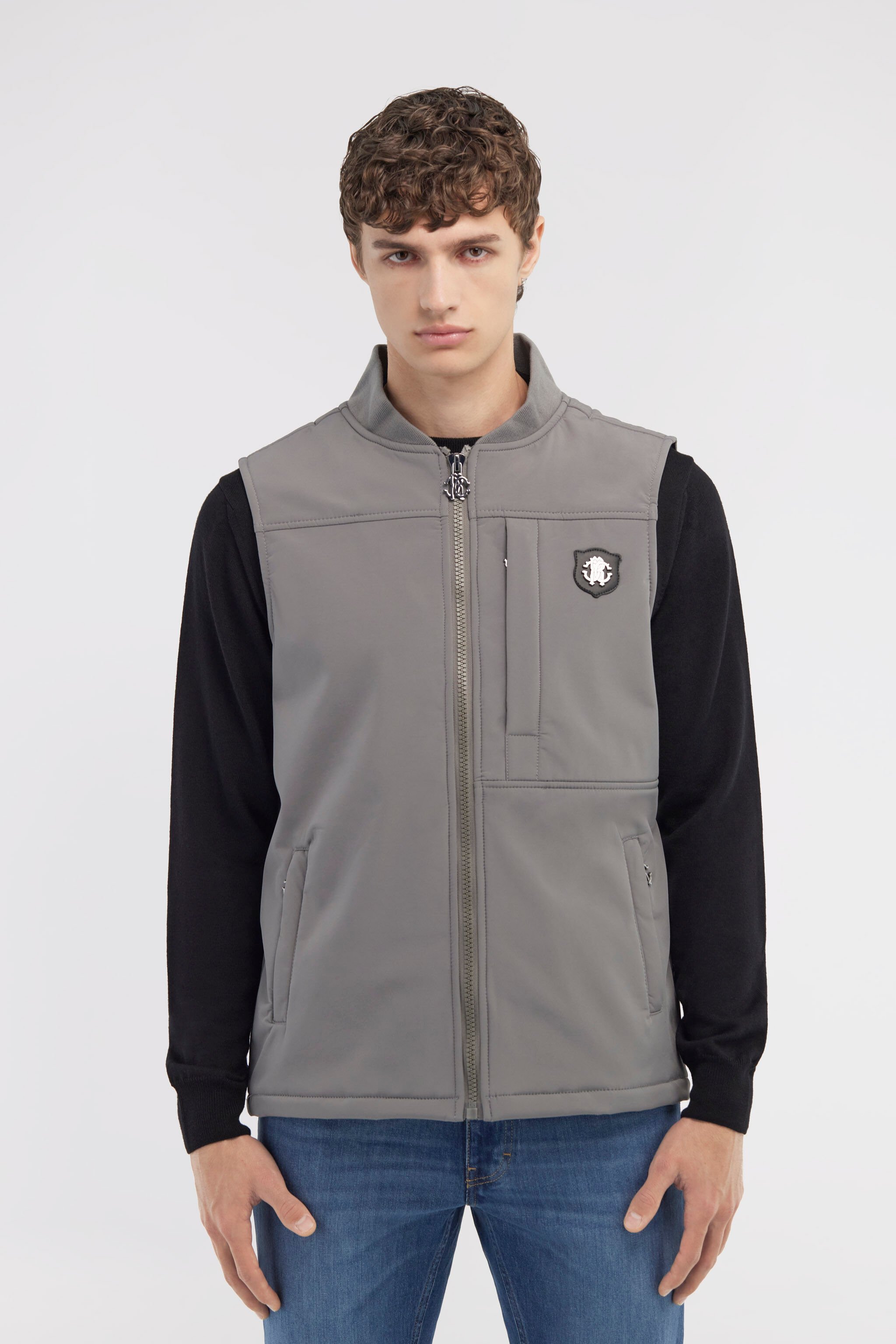RC Padded vest with logo Gray NOT40H-SB001