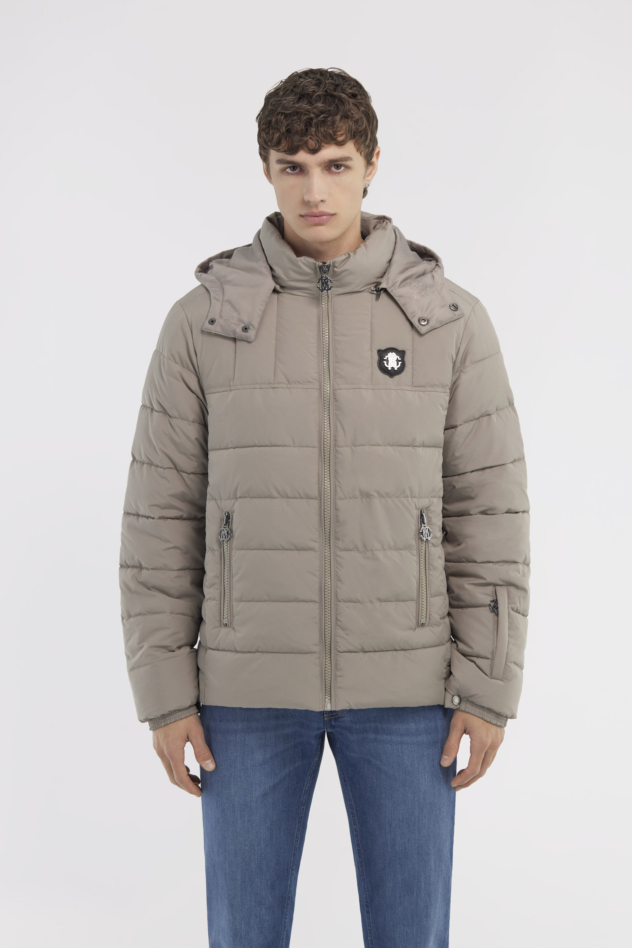 RC Padded down jacket with logo Gray NOT40G-SB001