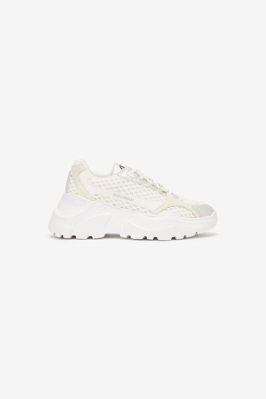 JC Sneakers With Laminated Details JC Sneakers With Laminated Details White/Silver UFS036-UF358