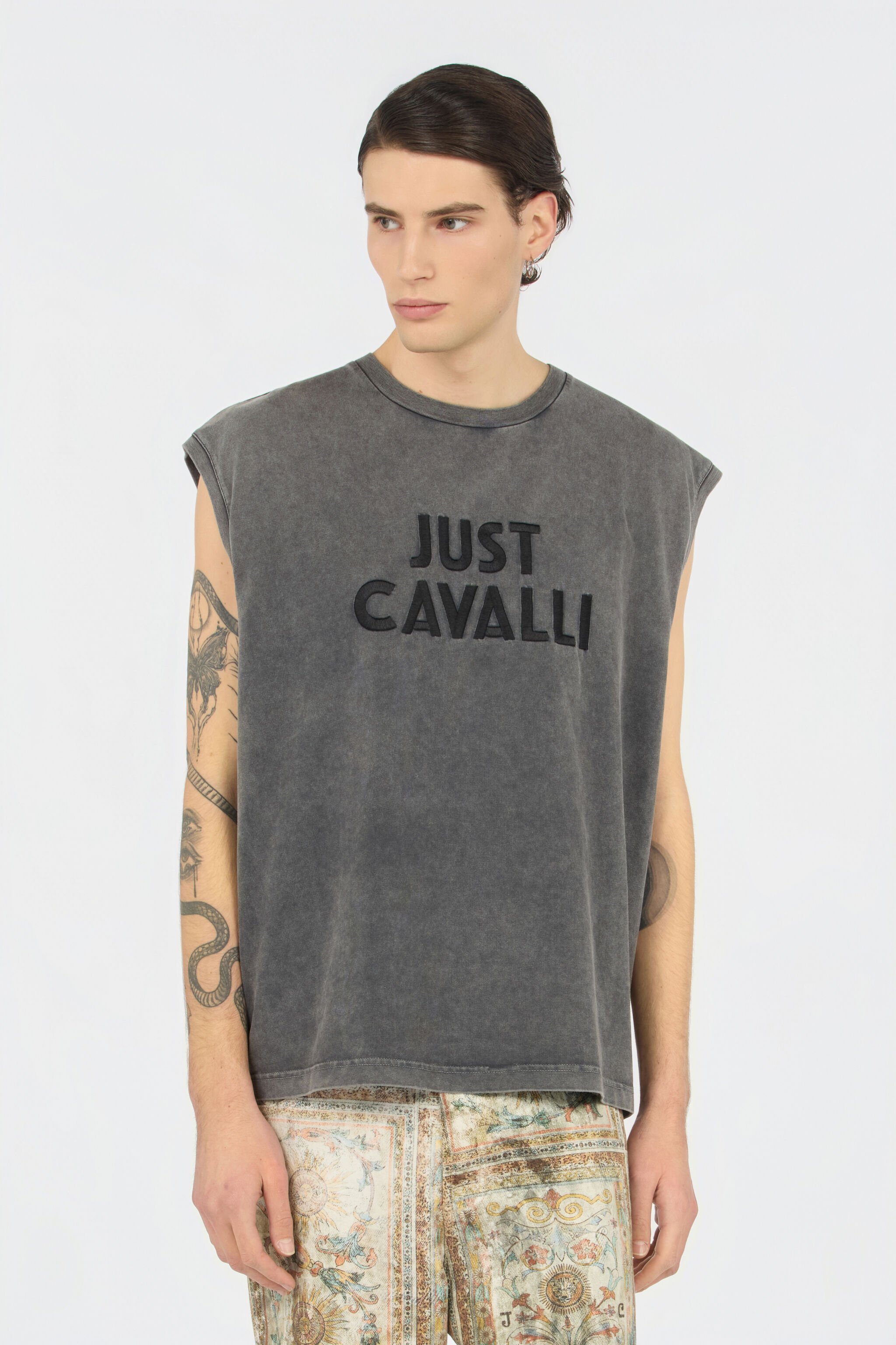 JC T-shirt Grigia Con Logo JC T-shirt Grigia Con Logo BLACK WFT066-WF096