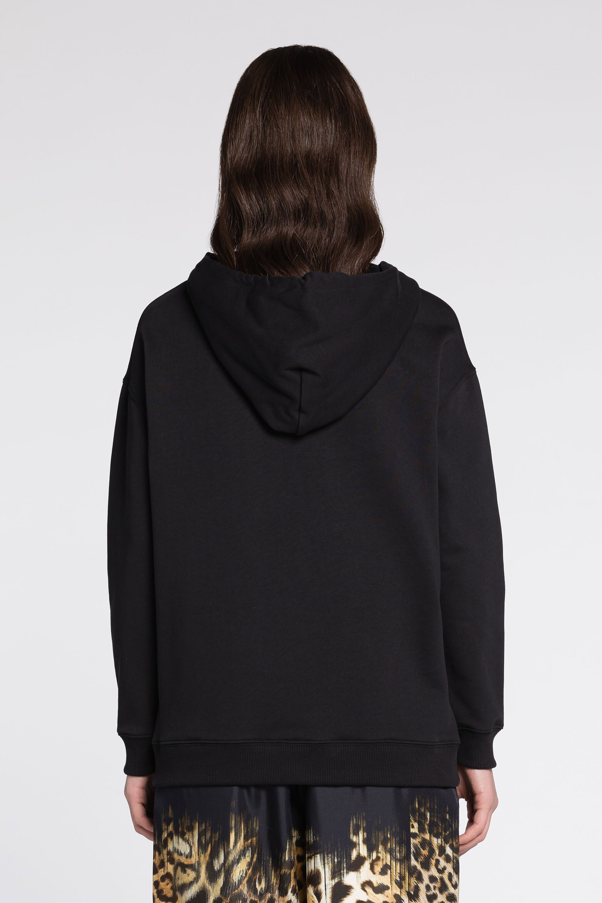 RC Logo-Print Cotton Hoodie Black RKT63B-CF020