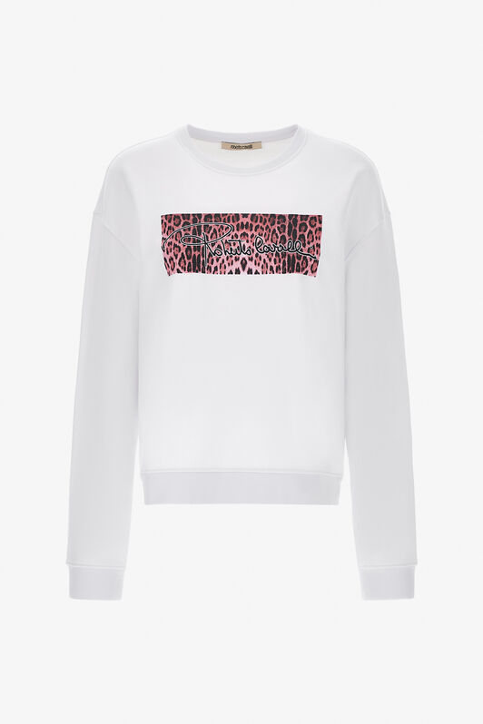 RC Sweatshirt with signature Weiß NOT67D-CF052