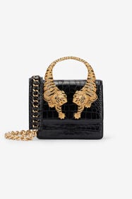 RC Roar Bag piccola con tigri gioiello Nero SKB025-PZ975