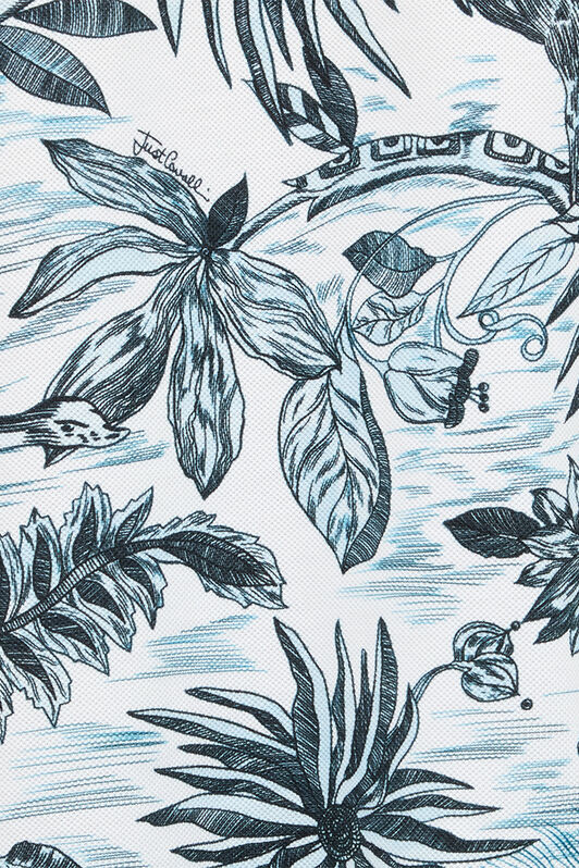JC Polo Avec Imprimé Jungle Et Monogramme Bleu clair UFT019-UF039