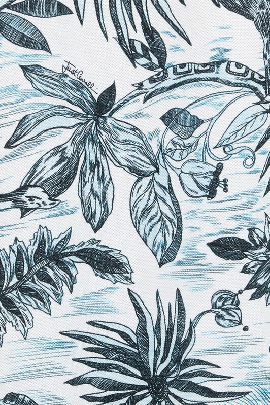 JC Polo Avec Imprimé Jungle Et Monogramme JC Polo Avec Imprimé Jungle Et Monogramme Bleu clair UFT019-UF039