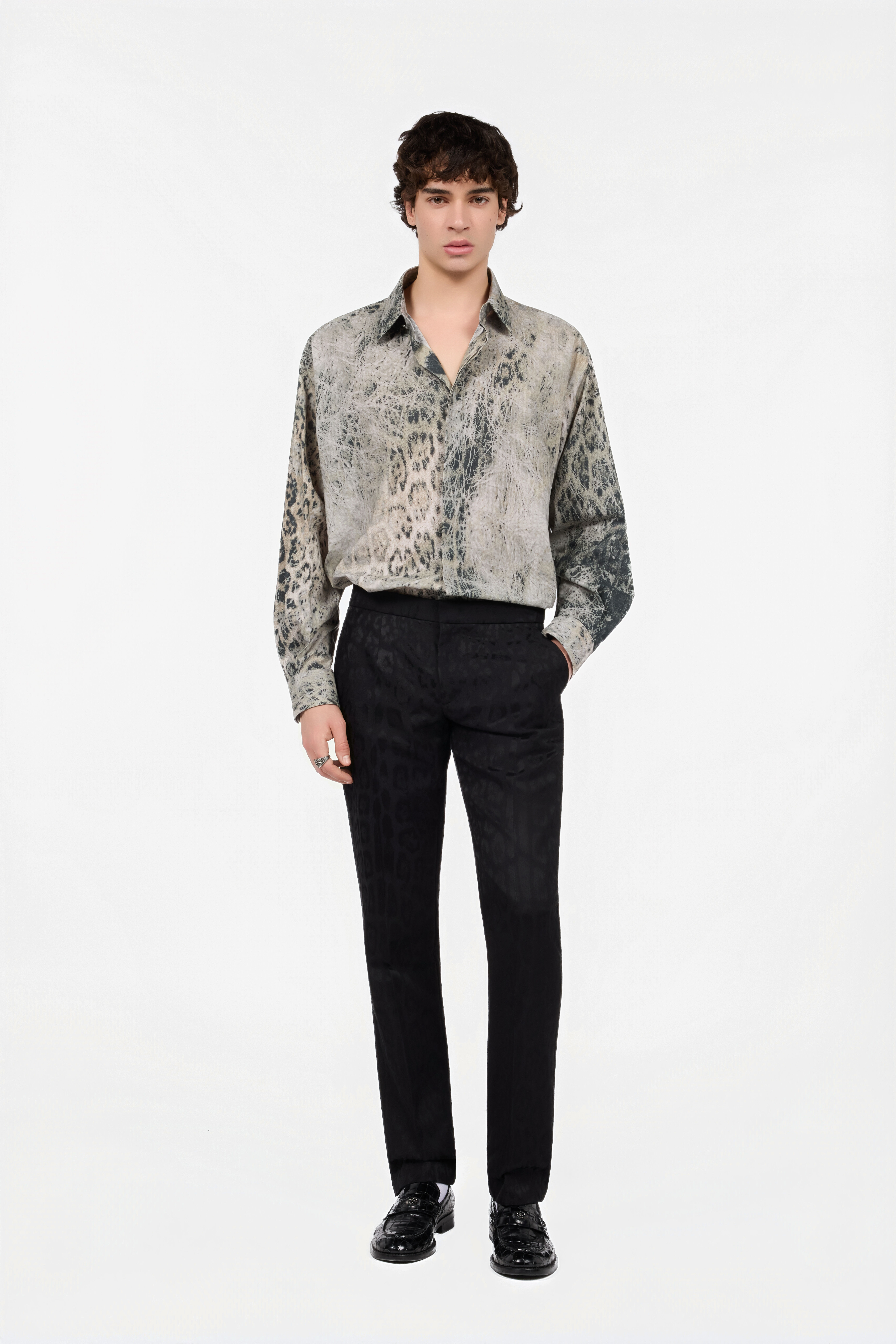 RC Camicia Stampa Jaguar RC Camicia Stampa Jaguar GREY/BLACK XNT720-CHR30