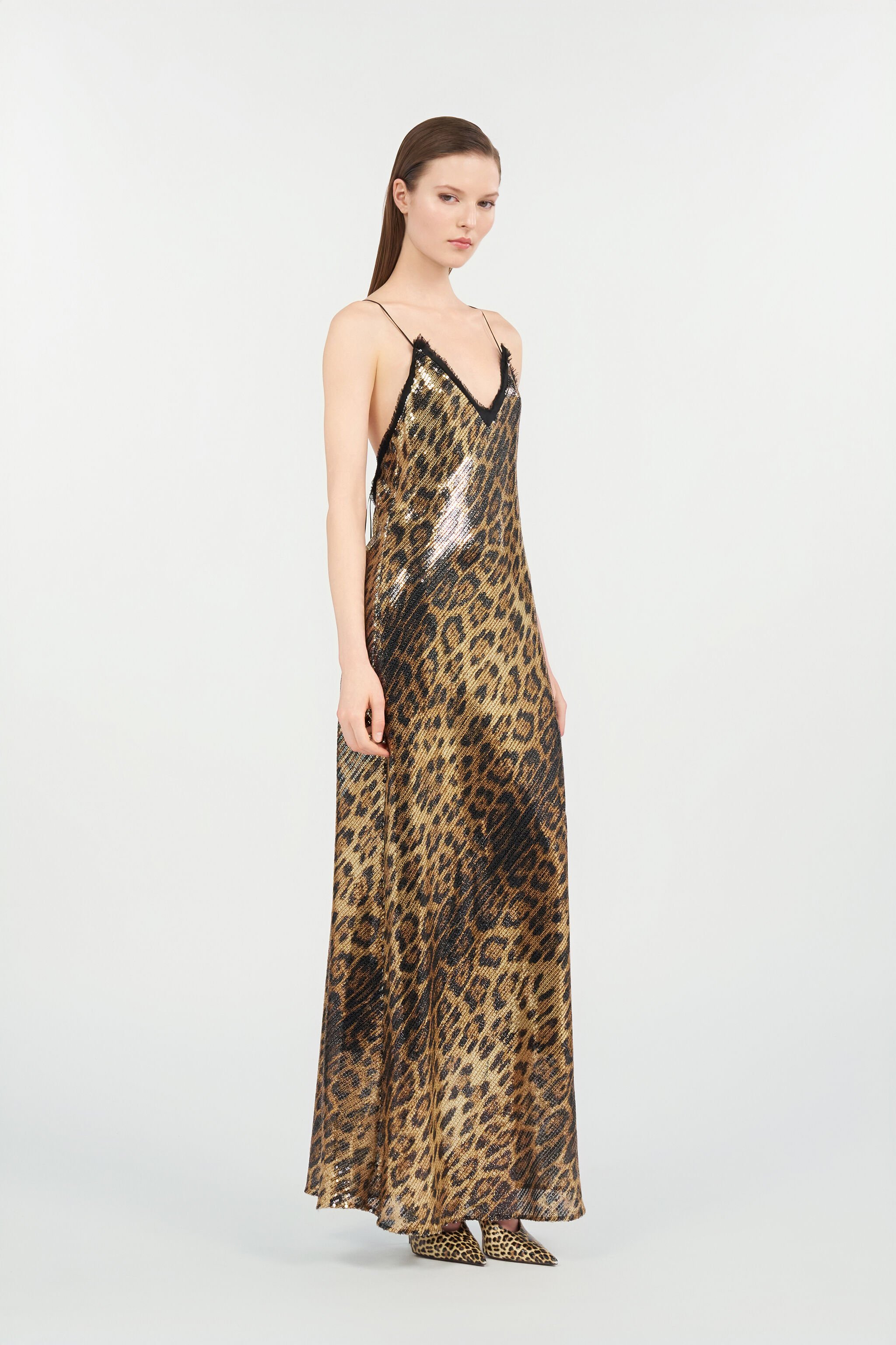 RC Jaguar Print Maxi Dress NATURAL WKT102-VXQ71
