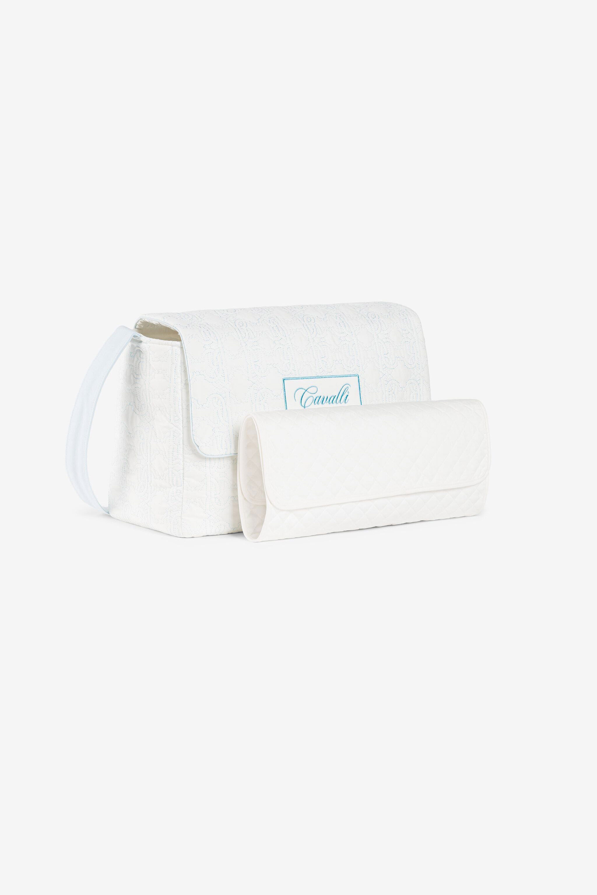JU RC Monogram-Embroidered Changing Bag Light blue PJB001-CSE21