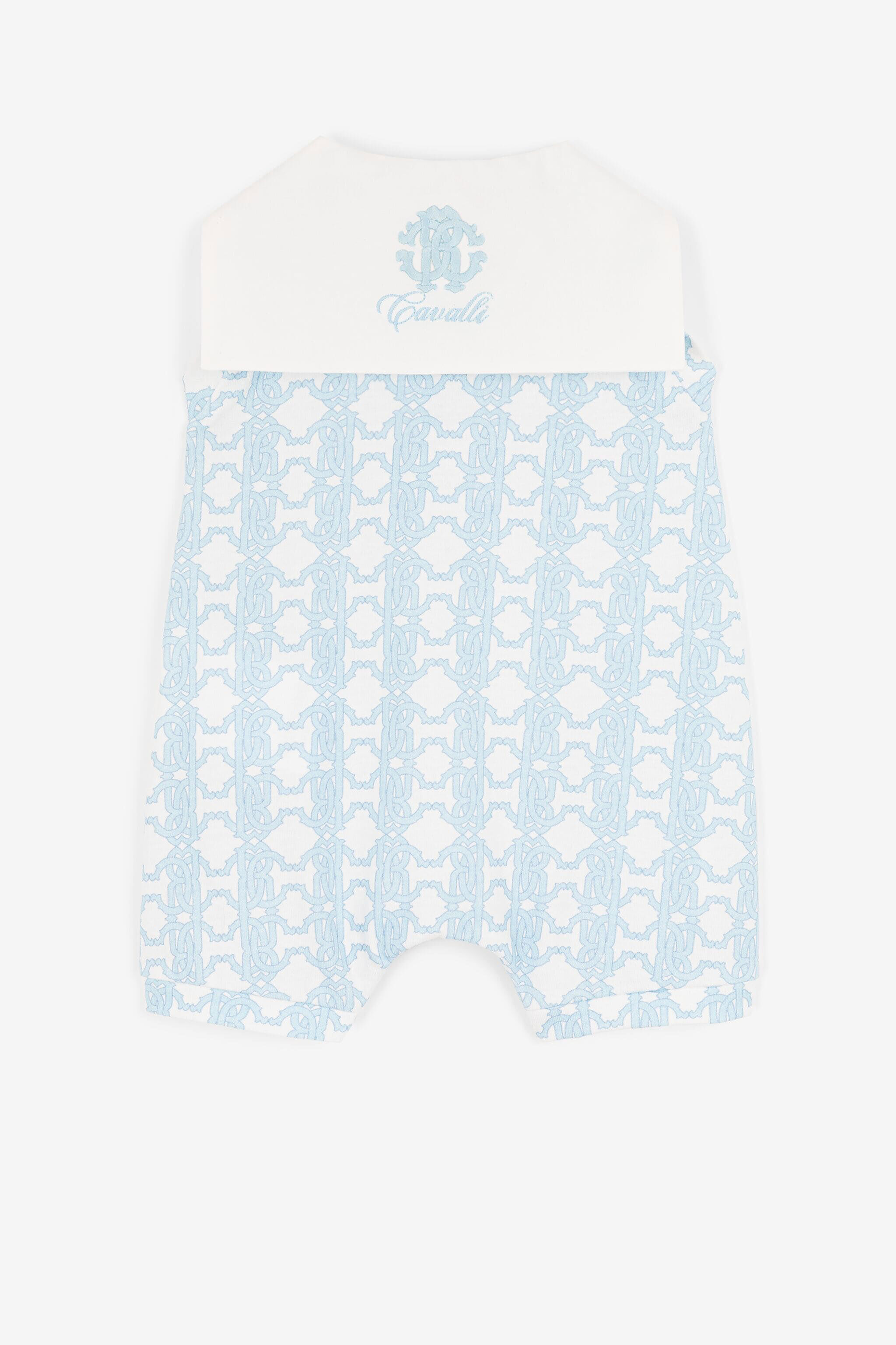 JU Monogram sleeveless romper Light blue QJT898-JVF66