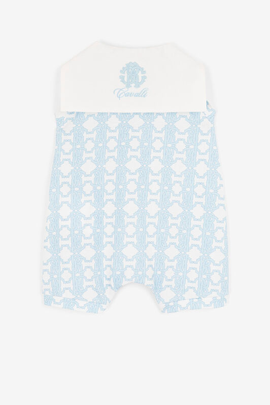 JU Monogram sleeveless romper JU Monogram sleeveless romper Light blue QJT898-JVF66
