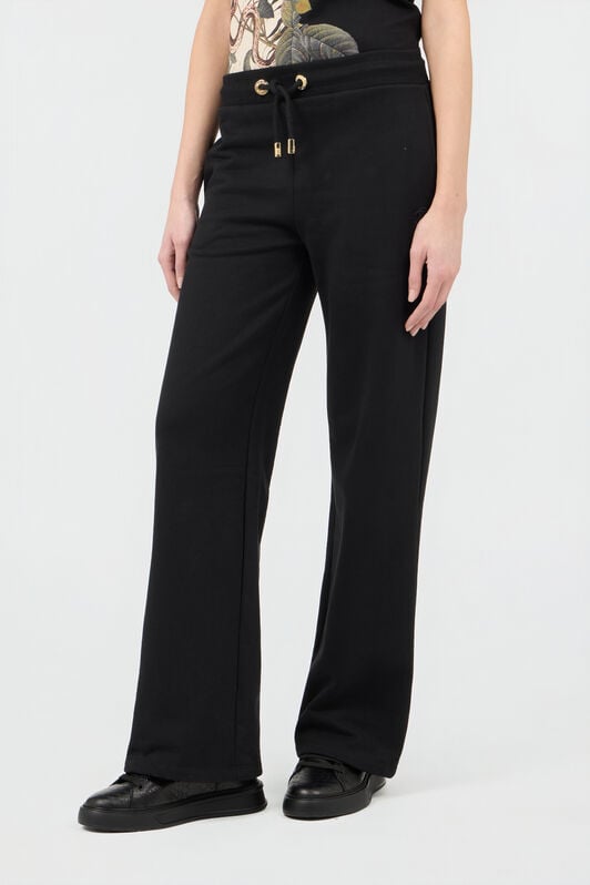 RC Pantalon En Coton Noir Avec Monogram RC BLACK SOT20H-CF013