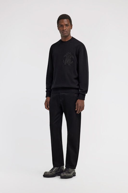 RC Embroidered Logo Sweater Black TRM607-MQ001
