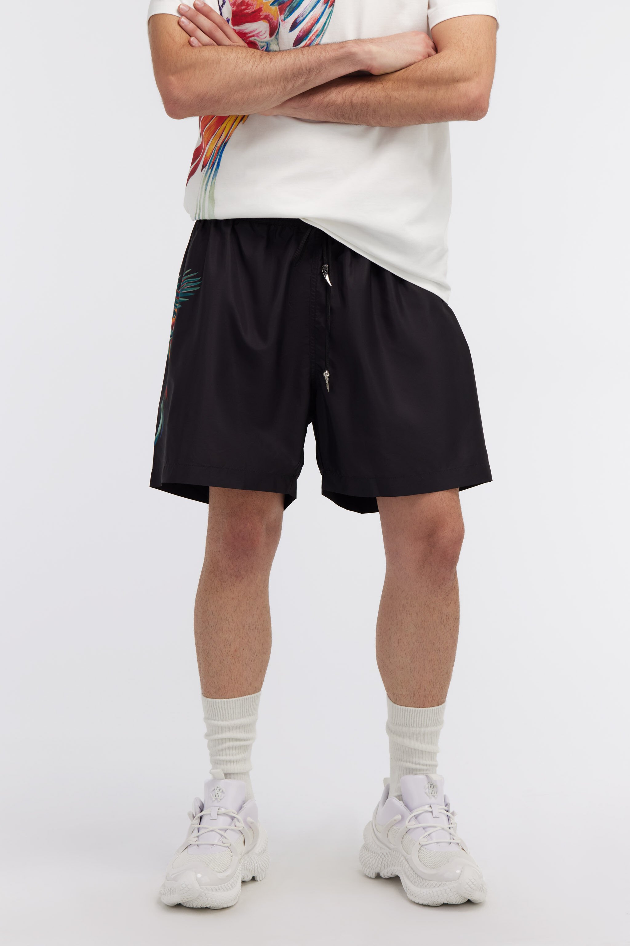 RC Swim shorts with parrot print Schwarz SYH00B-SB002