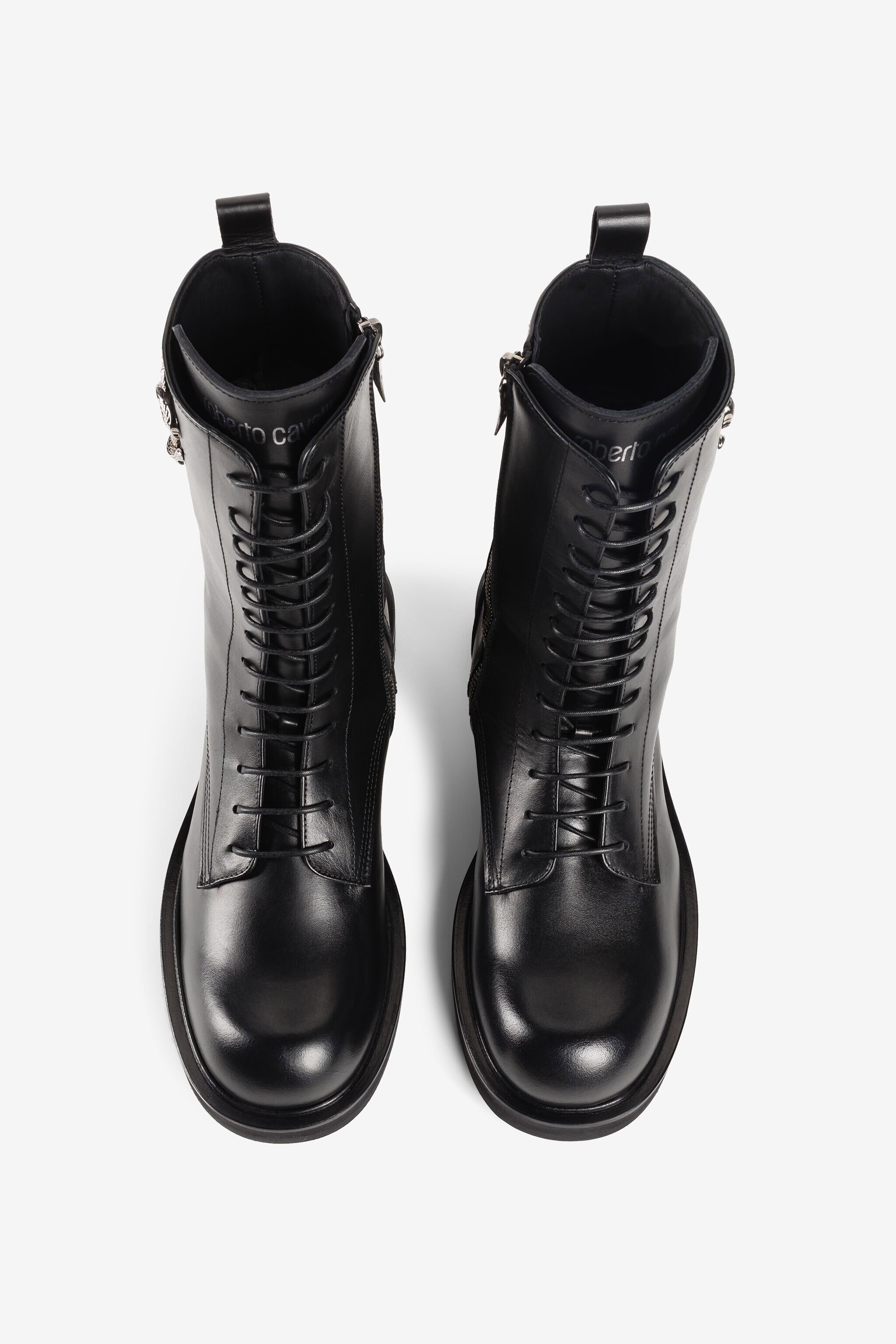 RC Logo-plaque leather boots Black RRS039-PZA12