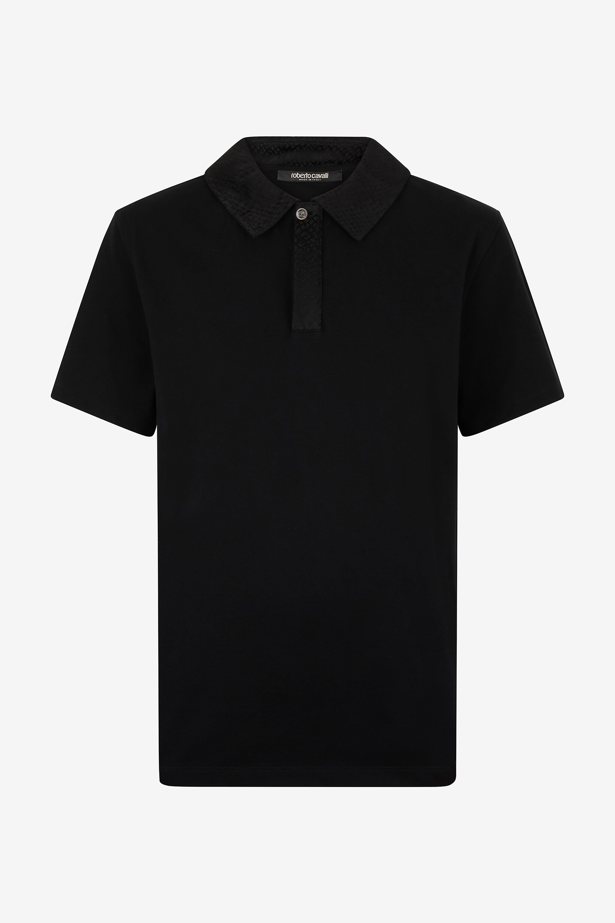 RC Polo With Snake Scale Embellishment Black URT64G-KB002