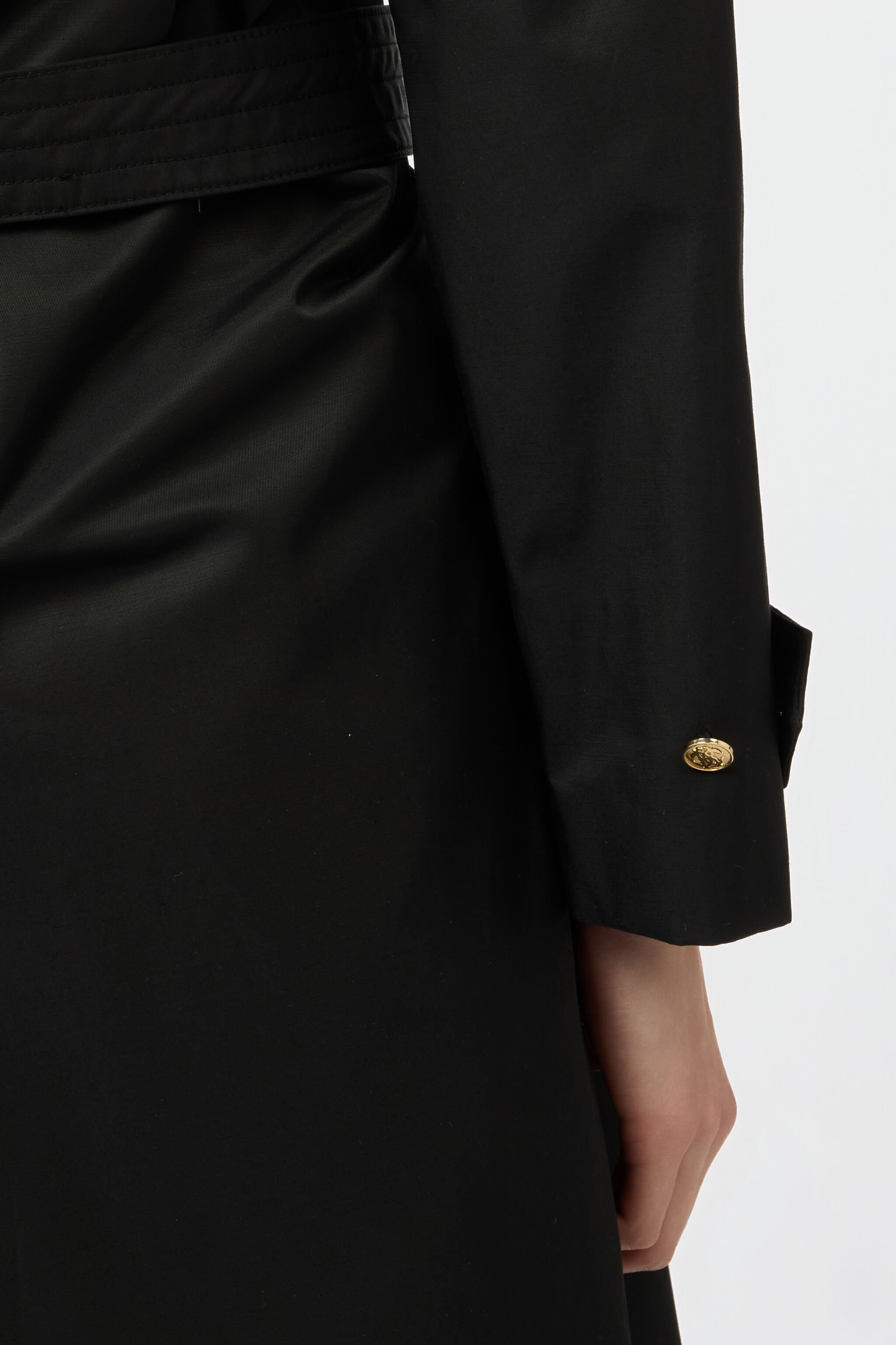 RC Black Trench Coat BLACK SOT50B-FA110