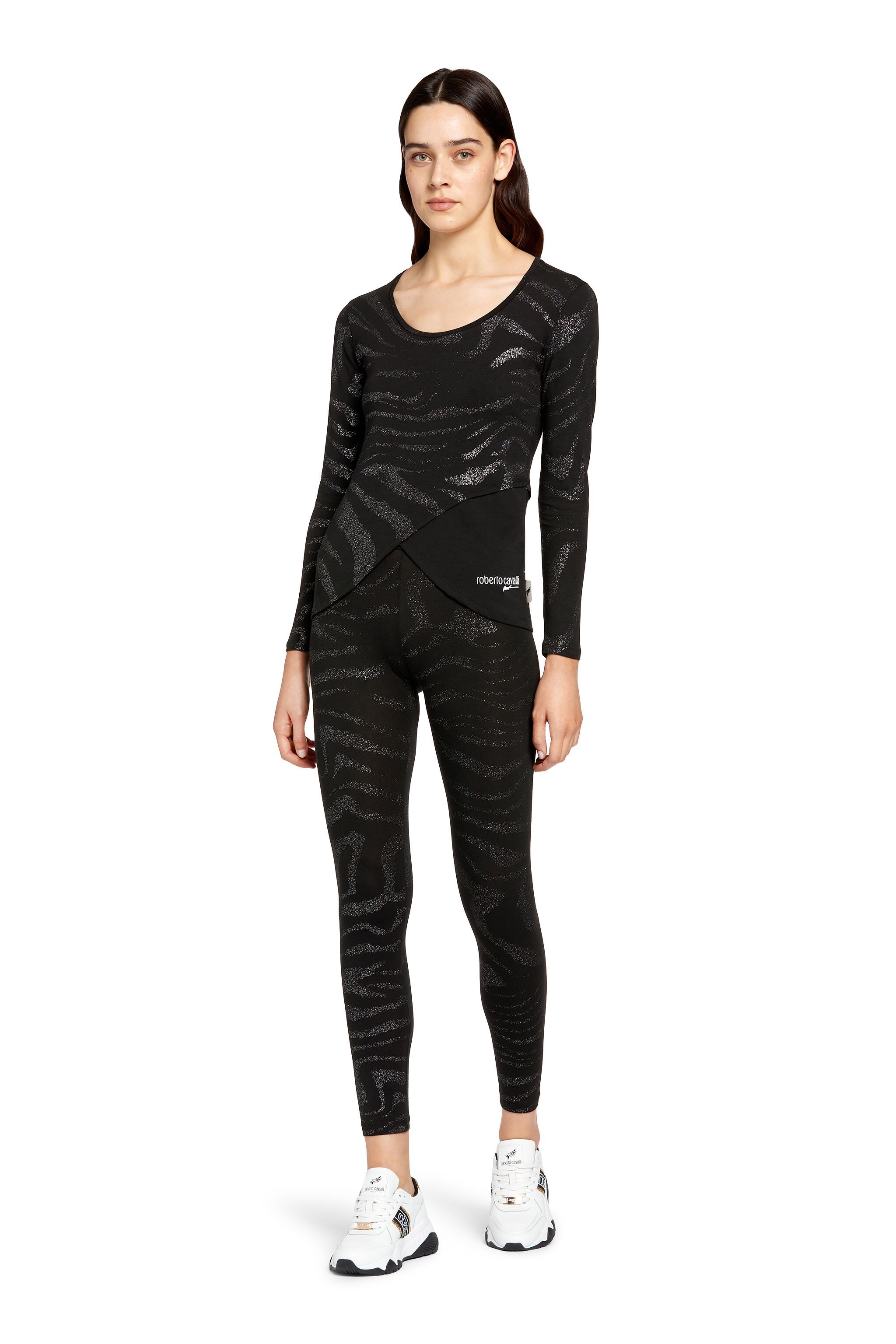 UG Top con motivo Zebra e glitter BLACK LYY01T-JV033