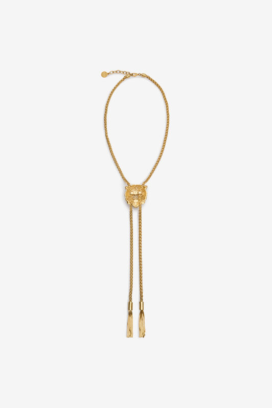 RC Necklace With Nappa Pendants And Tiger Head Gold UKG011-AM061