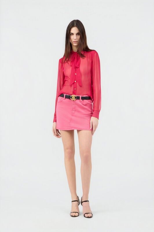 RC Fuchsia Tie-Neck Shirt CHERRY SOT70Y-SE005