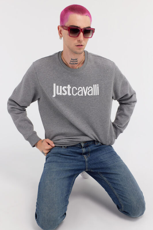 JC Just Cavalli Logo Sweatshirt Gris RRT971-RR233