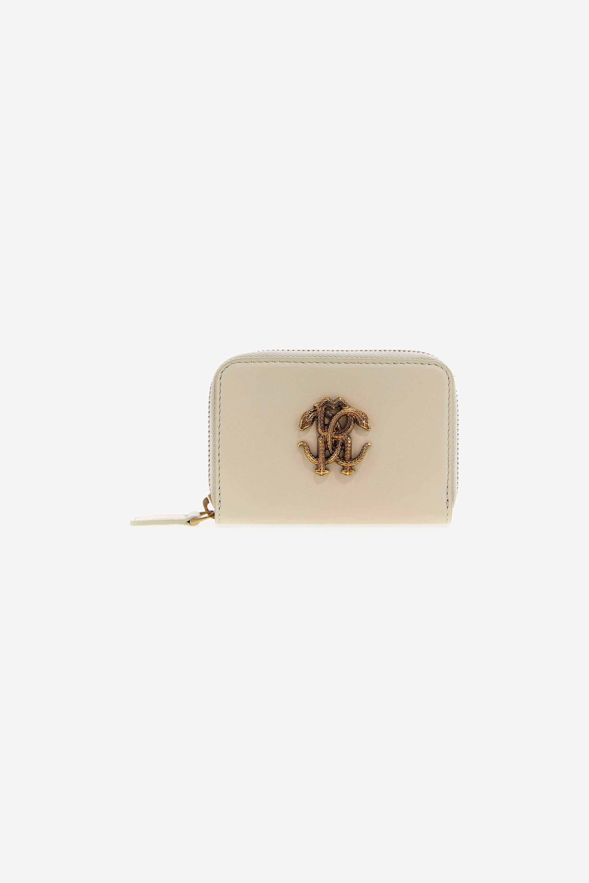 RC Small wallet with Monogram RC and zip Ivory SKA003-PZ172