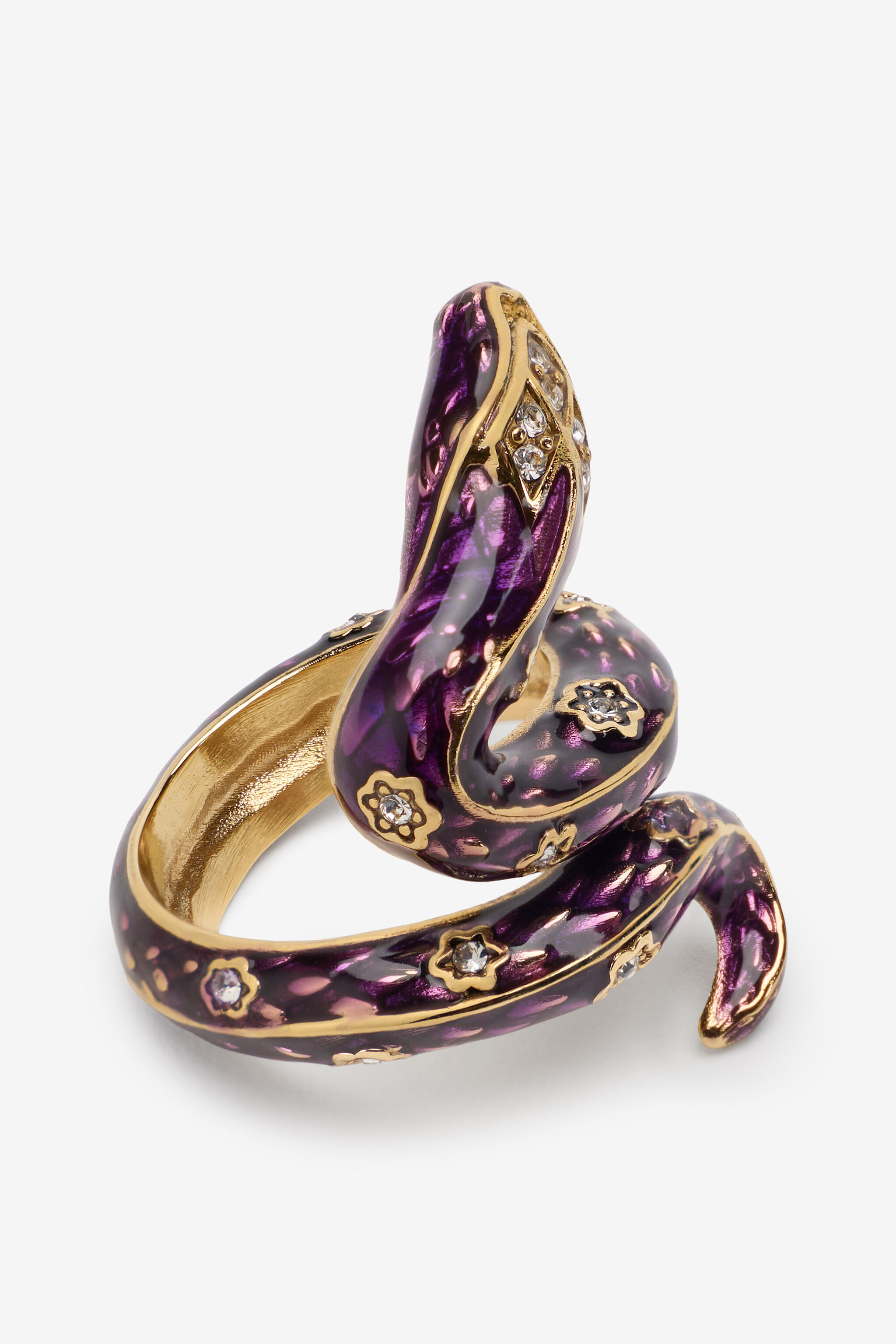 RC Serpentine Ring RC Serpentine Ring GOLD/PURPLE/CRYSTAL XQG023-AM011