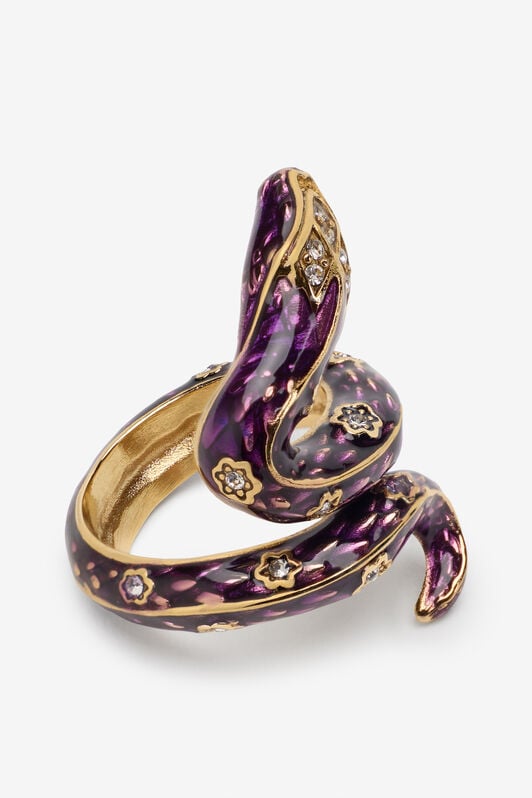 RC Serpentine Ring RC Serpentine Ring GOLD/PURPLE/CRYSTAL XQG023-AM011