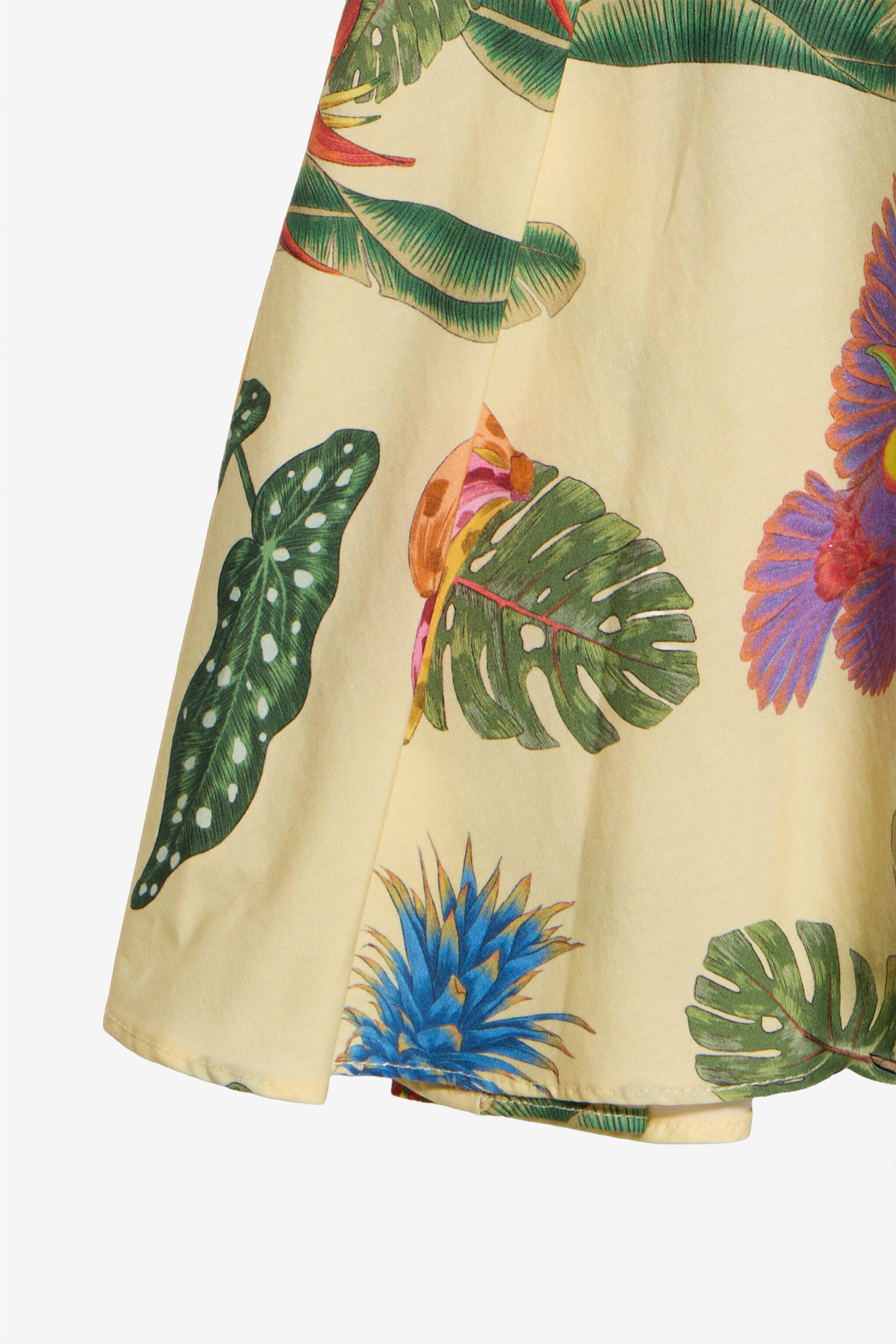 JU Baumwollkleid mit Tropicana-Print YELLOW WJT10E-7MR12