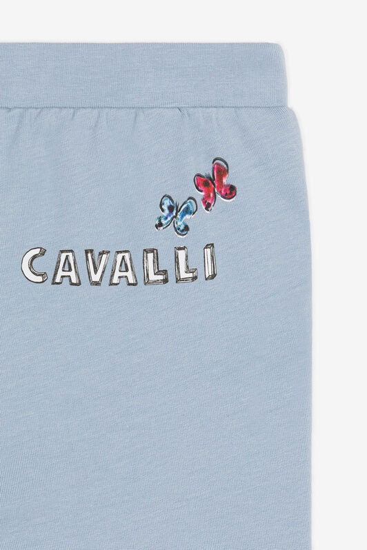 JU Logo And Wildlife-Print Sweatpants JU Logo And Wildlife-Print Sweatpants Light blue PJT253-CF050