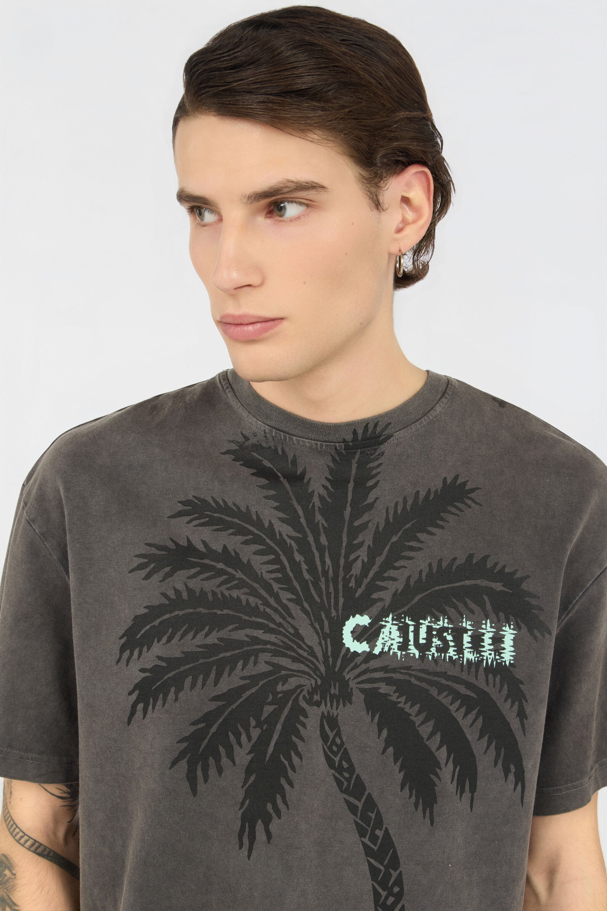 JC T-shirt Nera con Grafica Tiger Palm JC T-shirt Nera con Grafica Tiger Palm BLACK WFT057-WF087