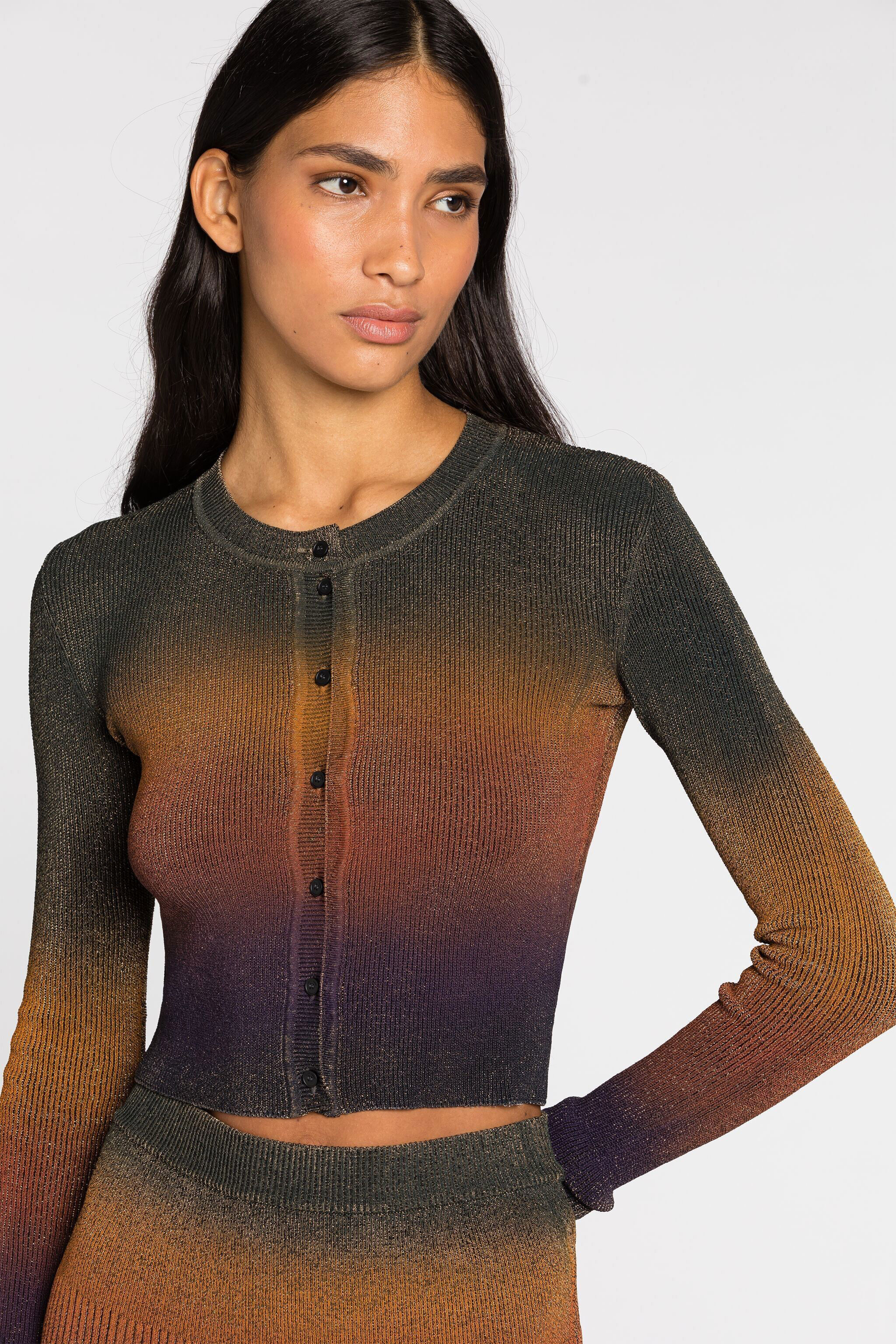 RC Cropped Strickjacke MULTICOLOR PQM607-MO010