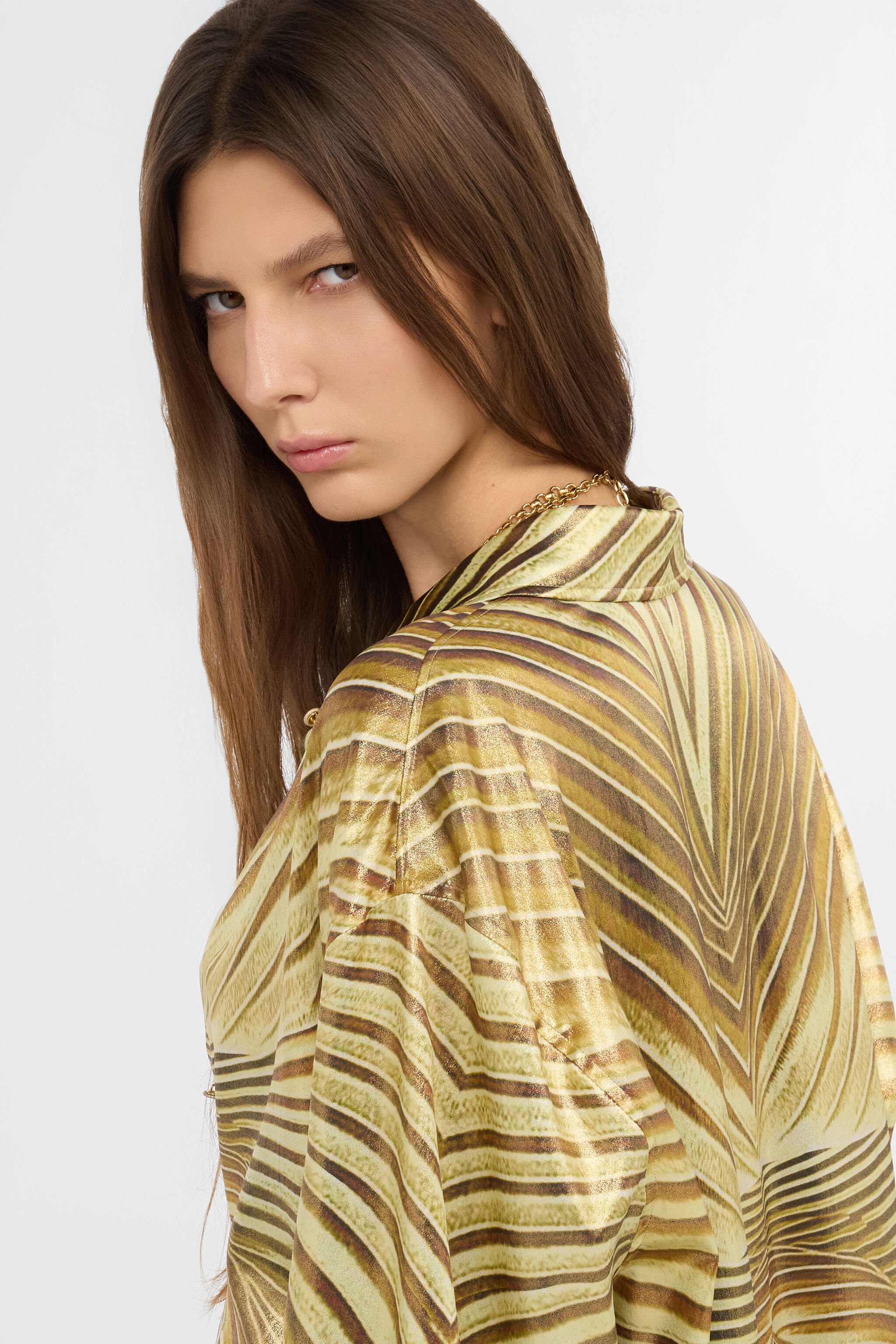 RC Silk Shirt with Ray Of Gold Print RC Silk Shirt with Ray Of Gold Print NATURAL/GOLD WWT700-SZS34