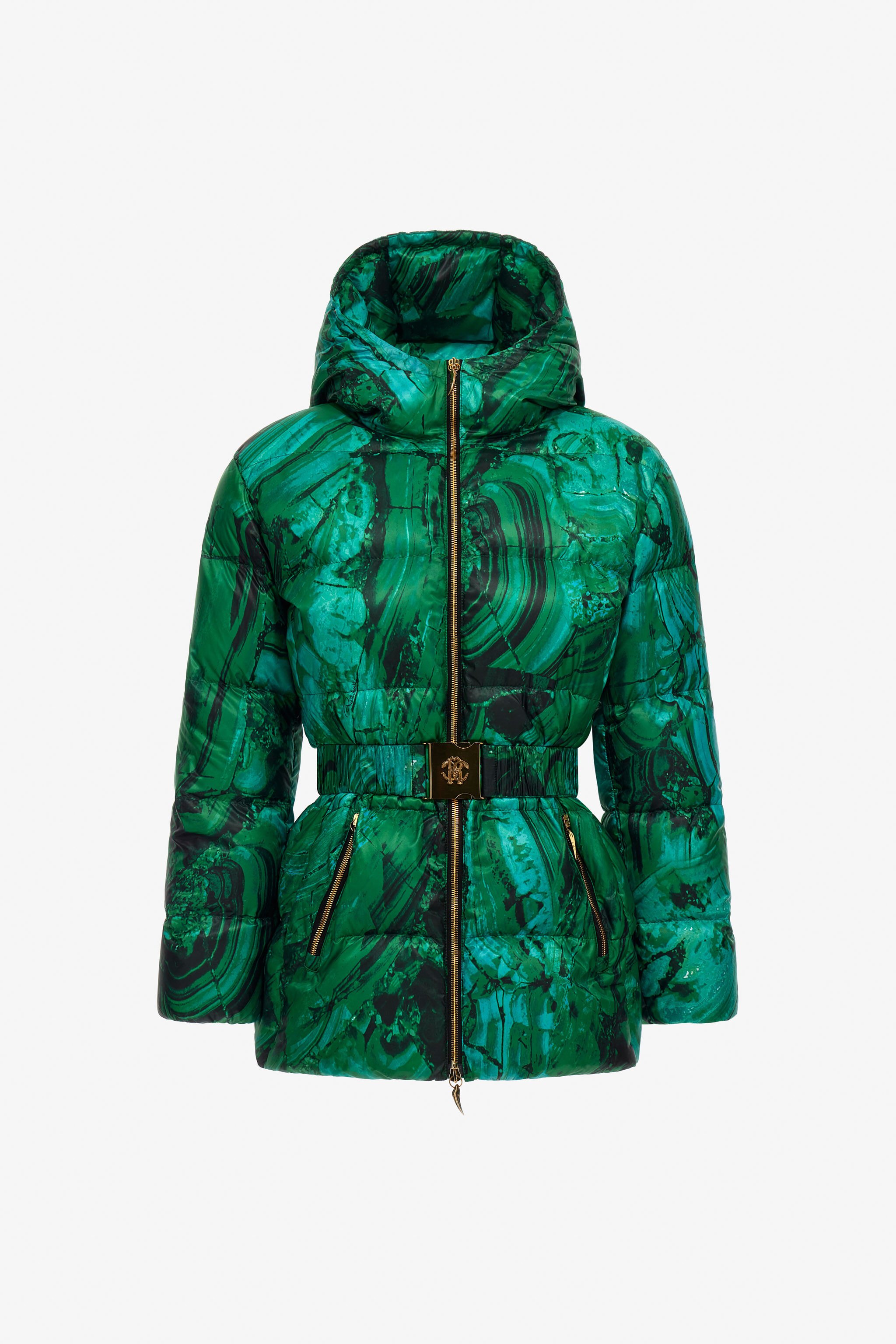 RC Malachite Print Puffer Jacket Green TKT804-SRN06