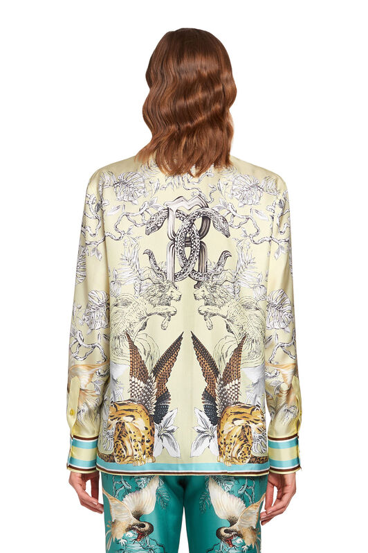 RC Camicia in seta con stampa Hybrid Animals BUTTERMILK KQT704-2NU28