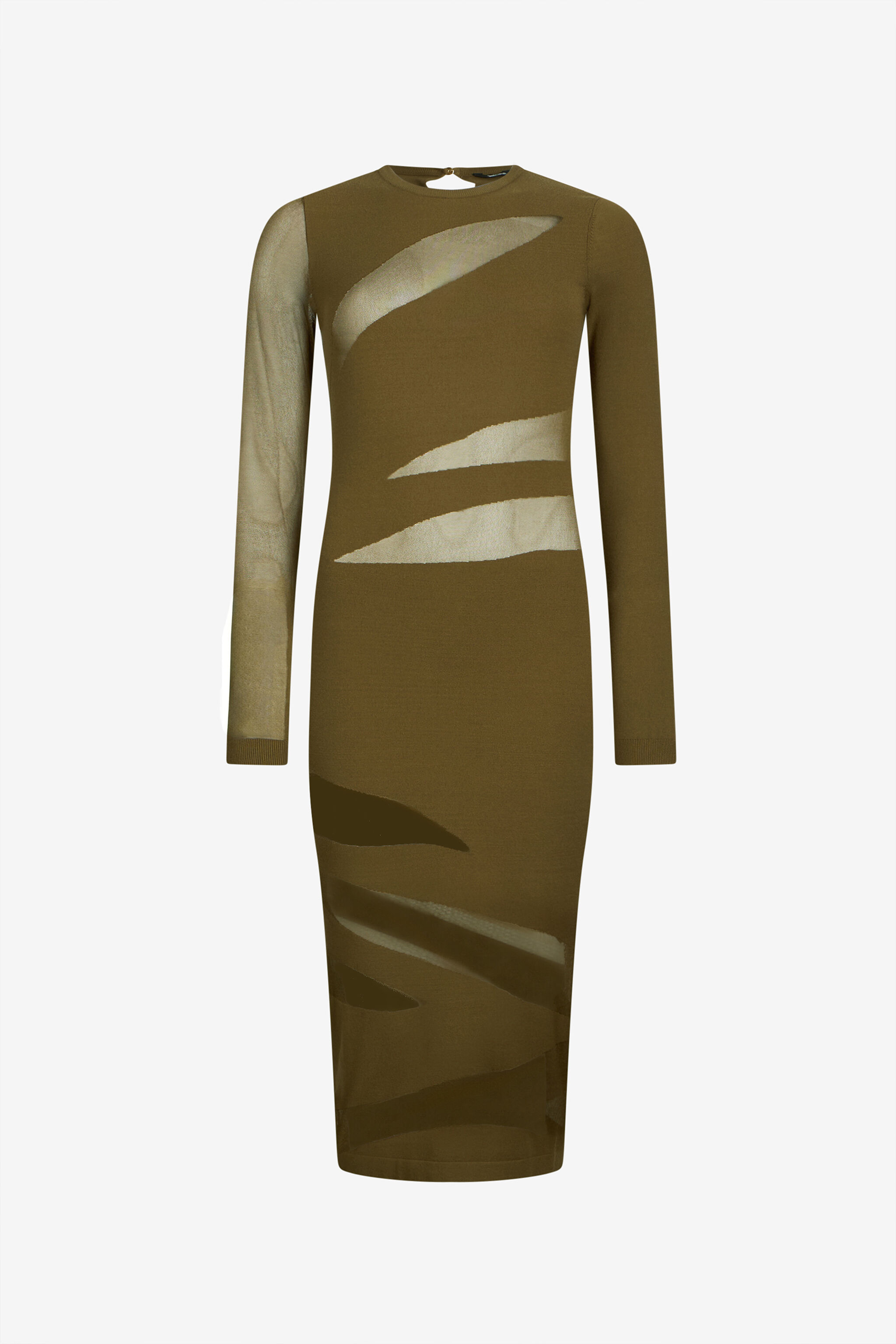 JC Midi Dress With Sheer Cut-Out Detail VERDE 185 VFT259-VF406