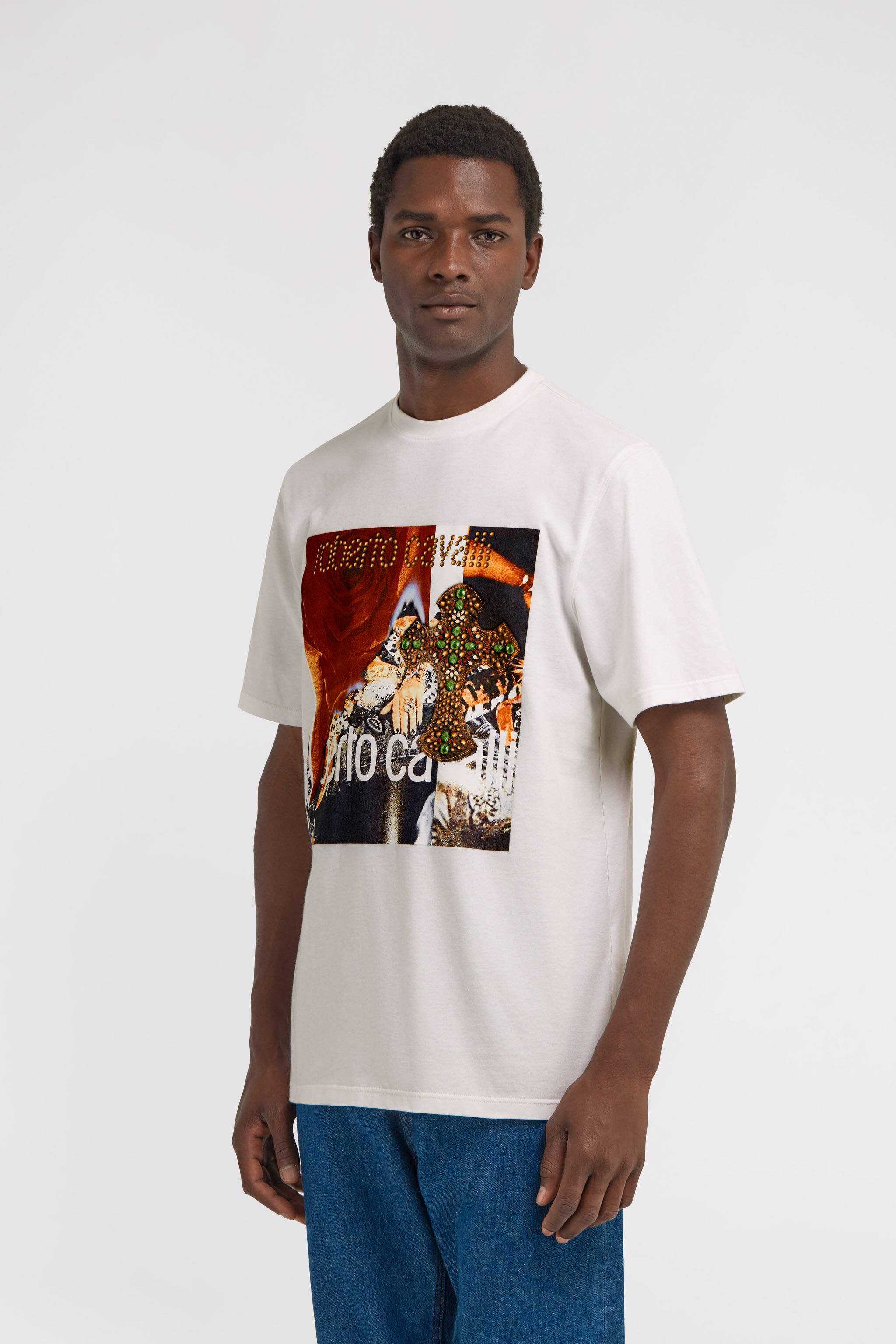 RC T-shirt with printed logo White TRT61E-JD060