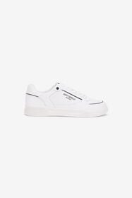 JC White Leather Sneakers With Logo WHITE UFS015-UF290