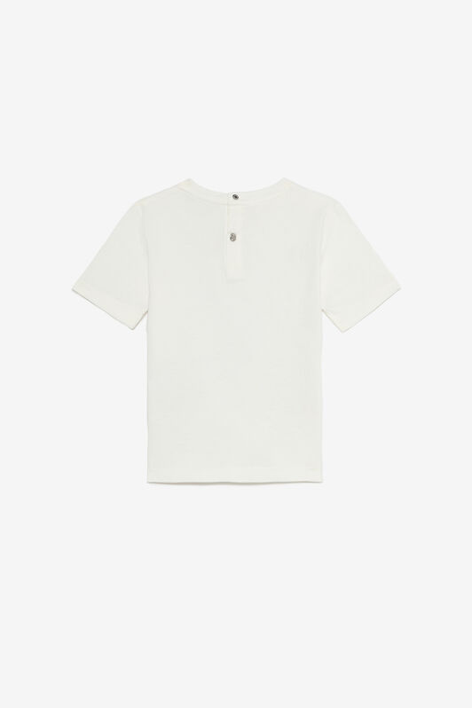 JU T-Shirt Bianco Latte Con Stampa Giaguaro JU T-Shirt Bianco Latte Con Stampa Giaguaro MILKY WHITE VJT610-JD001