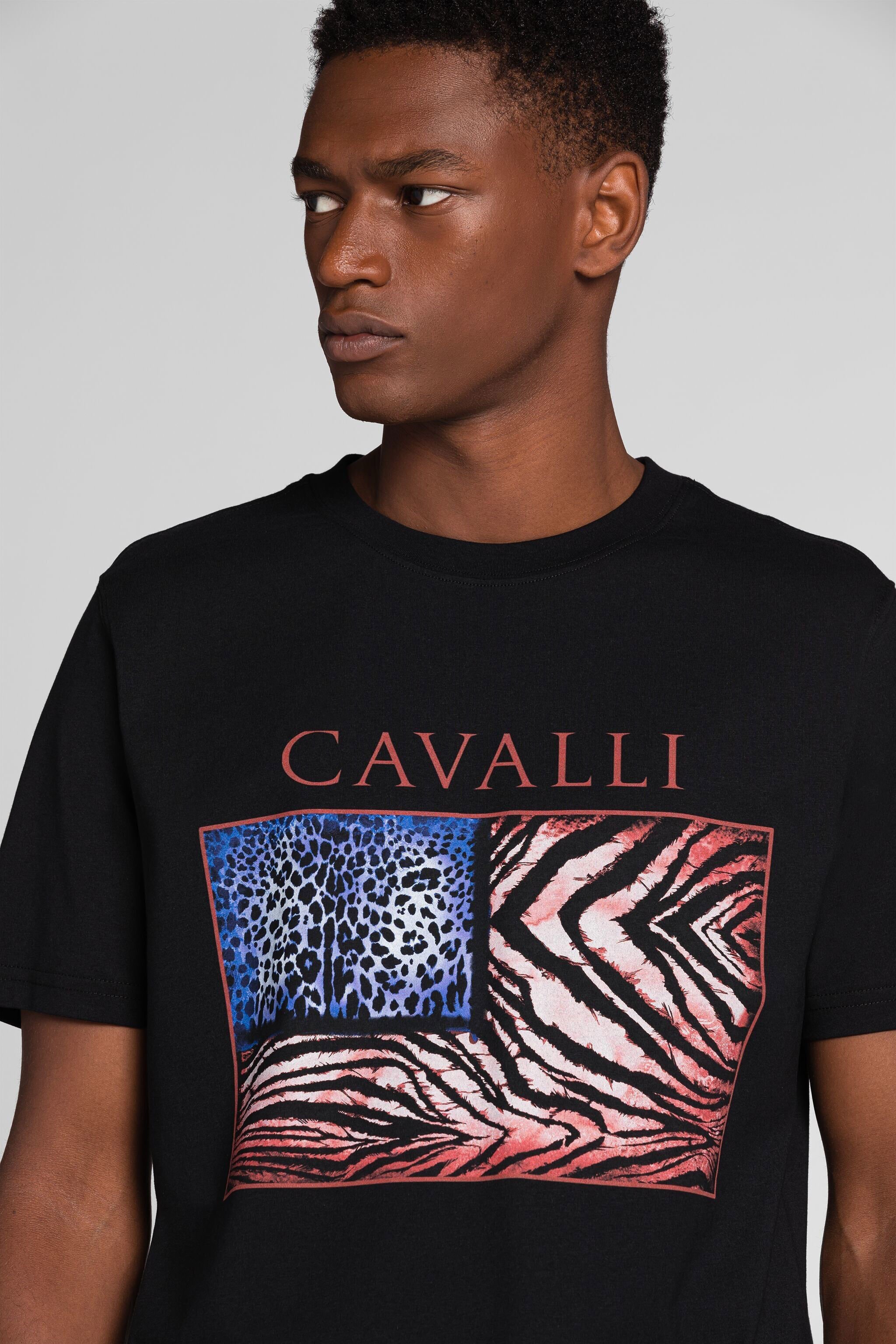 RC T-shirt à imprimé Animalier Patchwork BLACK PRT60A-JD060